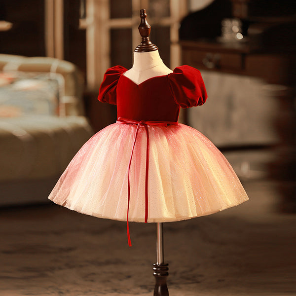 Cute Elegant Baby Girl Performance Birthday Party Princess Dress
