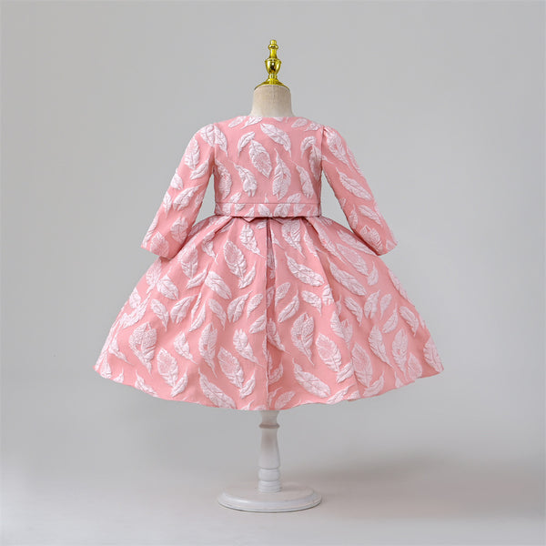 Cute Baby Girl Jacquard Embroidery Princess Dress