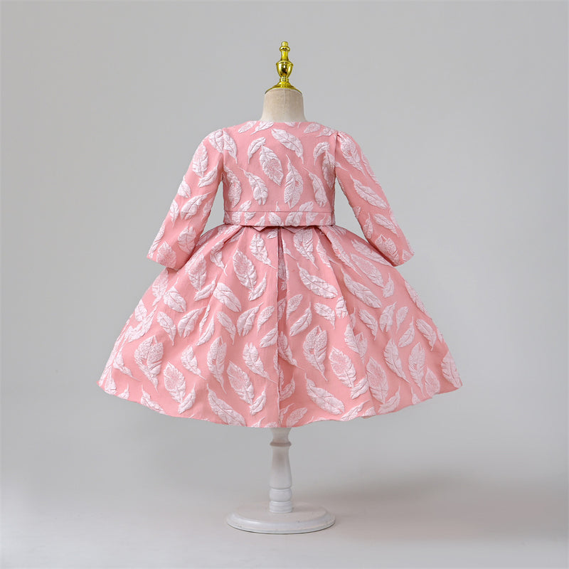 Cute Baby Girl Jacquard Embroidery Princess Dress