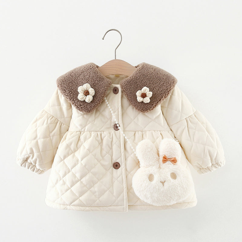 Baby Girl Plush Jacket Toddler Winter Warm Rabbit Coat – marryshe