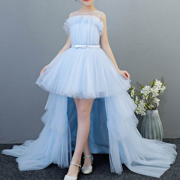 Baby Girl Dress Children Elegant Pageant Lace Birthday Princess Trailing Dress