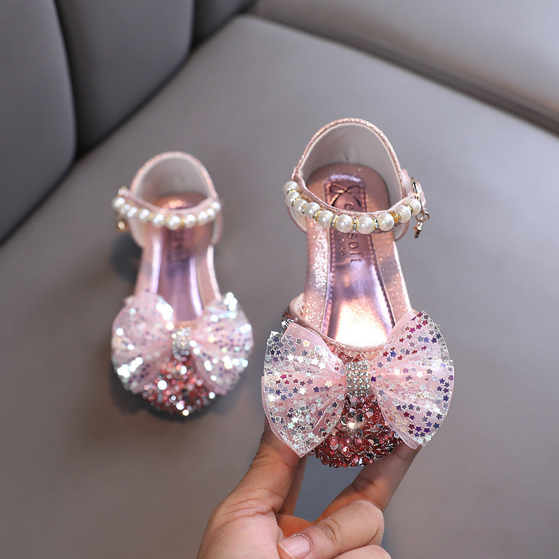 Girl Dress Shoes Summer Cute Girls Sequins Princess Sandals