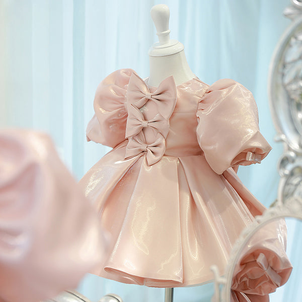Baby Girl Summer Princess Party Dress Bow Knot Birthday Party Dress
