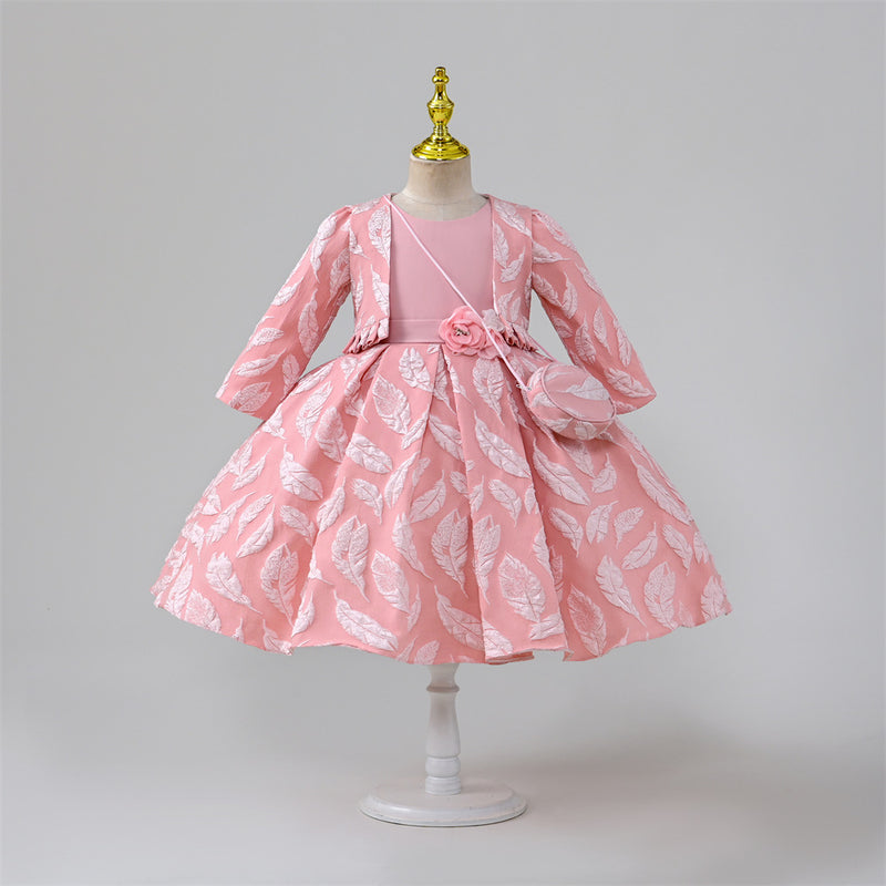 Cute Baby Girl Jacquard Embroidery Princess Dress