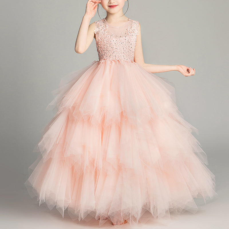 Girl Pageant Princess Dress Baby Girl Bow Net Gauze Birthday Party Formal Dresses, White(Long sleeve) / 9-10 Years (150cm) Girl Pageant Princess Dress Baby Girl Bow Net Gauze Birthday Party Formal Dresses, White(Long sleeve) / 9-10 Years (150cm)