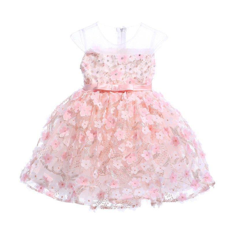 Baby Girl Pageant Dresses Toddler Elegant Puffy Cute Birthday Party Prom Dress