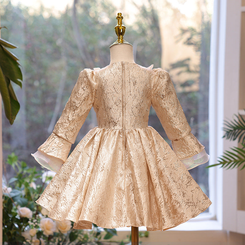 Toddler Ball Gowns Girl Gold Vintage Court Lace Formal Princess Dress, Gold / 9-10 Years (150cm) Toddler Ball Gowns Girl Gold Vintage Court Lace Formal Princess Dress, Gold / 9-10 Years (150cm)