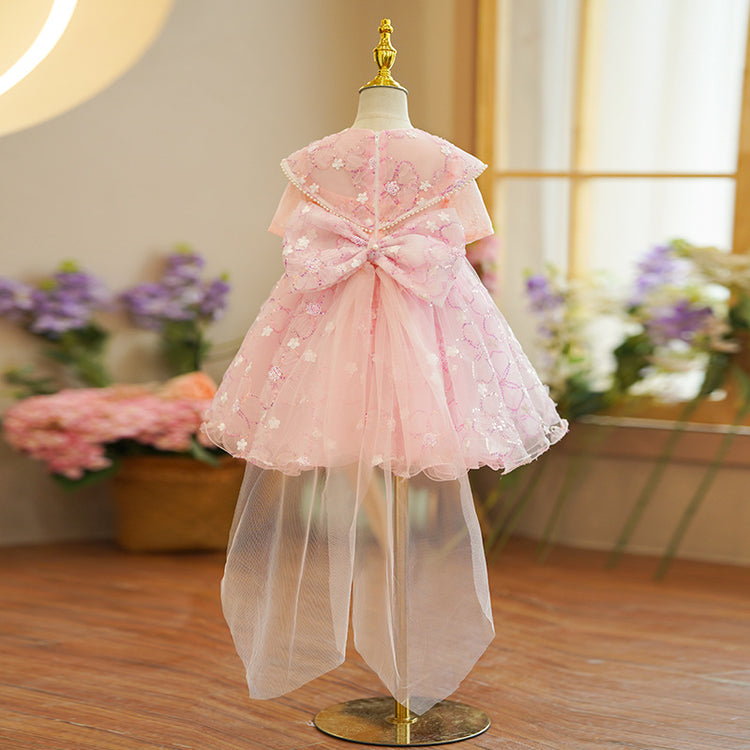Toddler Prom Dress Baby Girl Formal Communion Party Communion Summer Sequin Princess Dress
