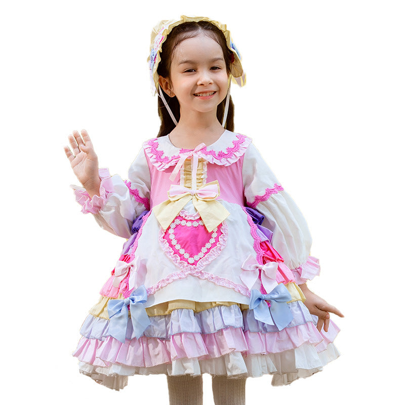 Toddler Ball Gowns Girl Party Multicolor Lolita Elegant Velvet Puffy Princess Dress