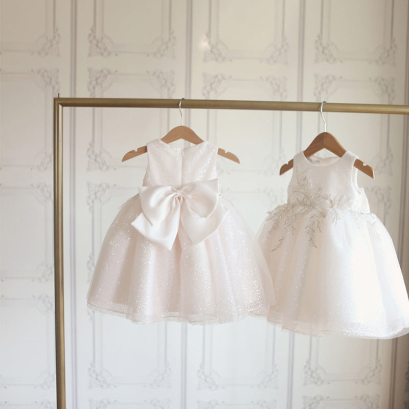 Cute Baby Girls Baptism Dress First Birthday Wedding Princess Dress