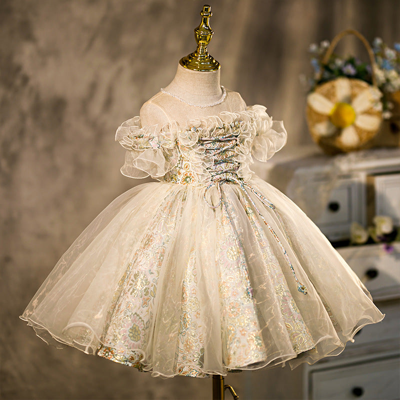 Girls Easter Dress Baby Girl Birthday Party Dresses Toddler Vintage Lolita Princess Pageant Dress, Flower / 0-1 Year (80cm) Girls Easter Dress Baby Girl Birthday Party Dresses Toddler Vintage Lolita Princess Pageant Dress, Flower / 0-1 Year (80cm)