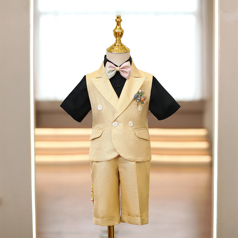 Boy Summer Performance Children's Formal Vest Suit Set
