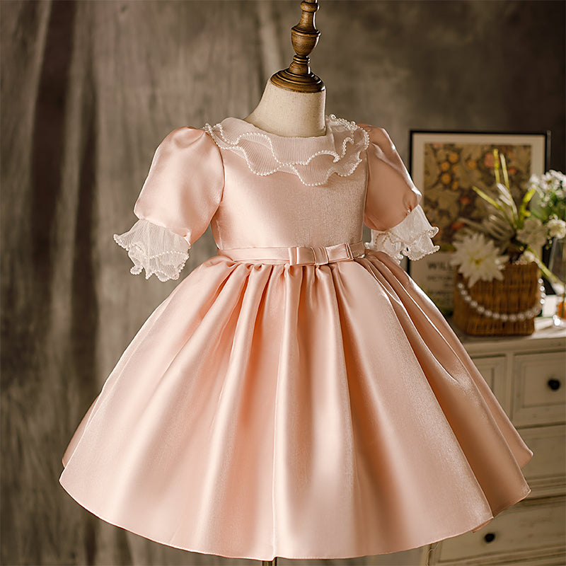 Toddler prom Dress Baby Girl Summer Vintage Communion Fluffy Princess Dress