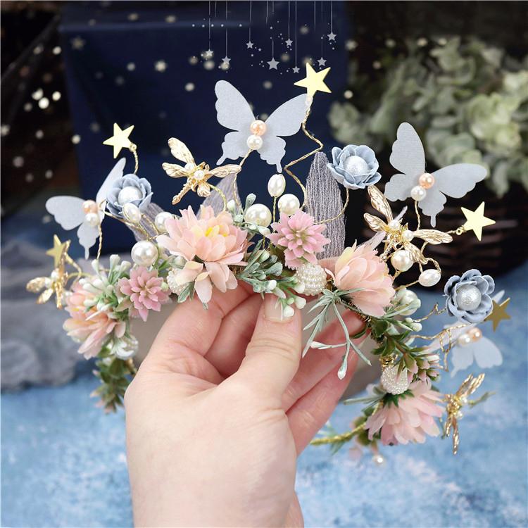 Flower Butterfly Child Crown Princess Corolla Headdress Girl Wreath