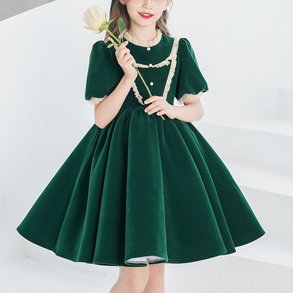 Little Girl Dress Toddler Elegant Satin Princess Party Formal Communion Pageant Dress