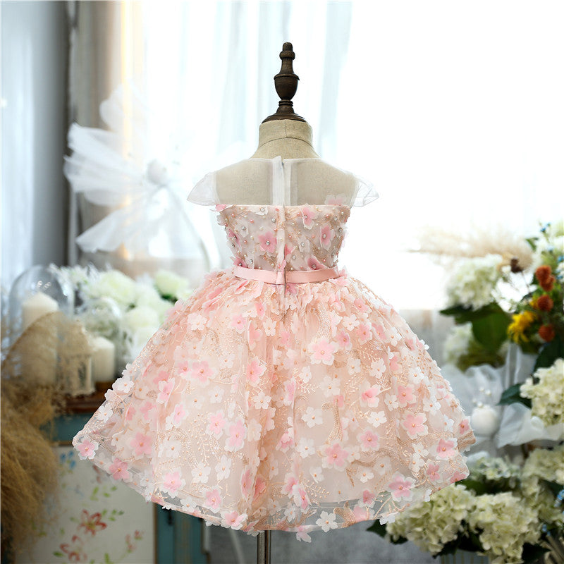 Baby Girl Pageant Dresses Toddler Elegant Puffy Cute Birthday Party Prom Dress