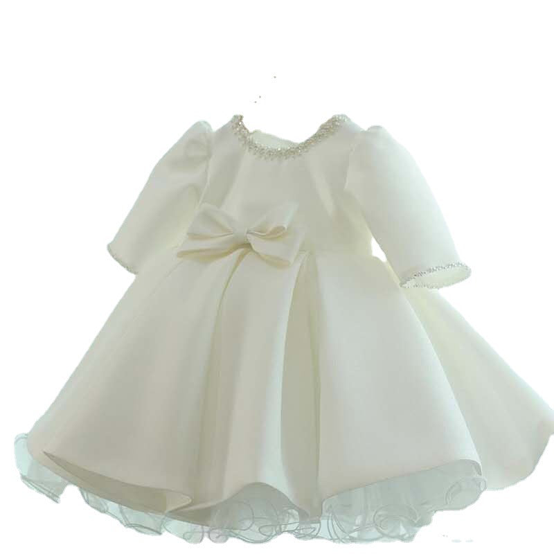 Elegant Girls Baptism Dress Toddler Birthday Princess Dress