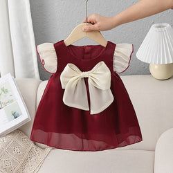 Infant Sweet Dress Toddler Summer Big Bow Dress