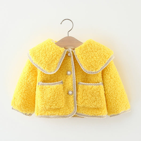 Baby Girl Pearl Button Coat