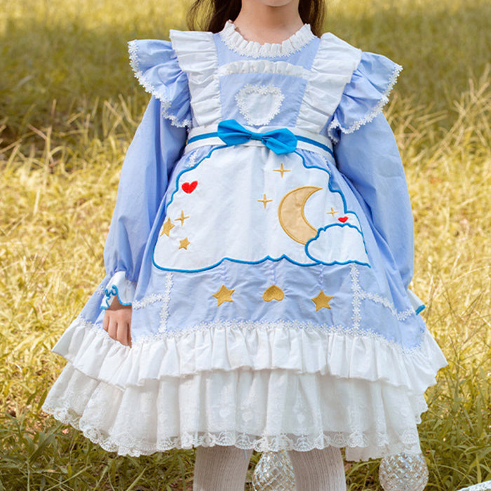 Baby Girl Dress Toddler Birthday Party Cute Lolita Elegant Velvet Puffy Princess Dress, Blue / 5-6 Years (130cm) Baby Girl Dress Toddler Birthday Party Cute Lolita Elegant Velvet Puffy Princess Dress, Blue / 5-6 Years (130cm)