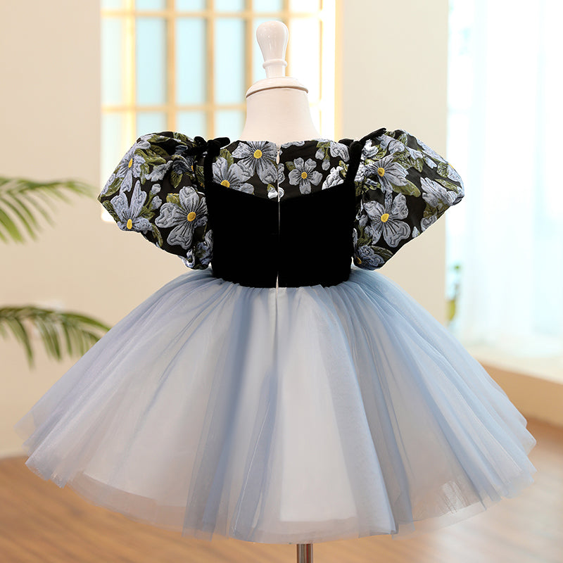 Baby Girl Flower Puffy Birthday Party Princess Dress