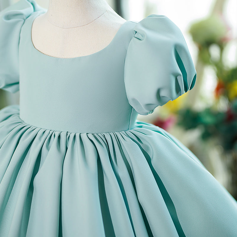 Baby Girl Birthday Party Dress Toddler Summer Puff Sleeves Wedding Princess Dress
