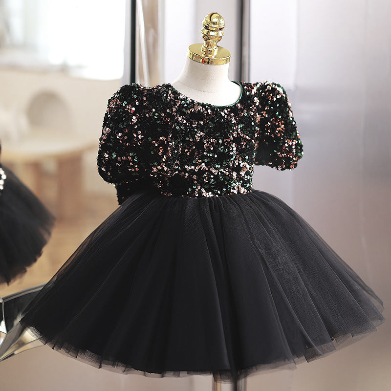 Imported Fabric Kids Dress Party Wear Black Baby Gown, Size: Small at Rs  800 in Meerut