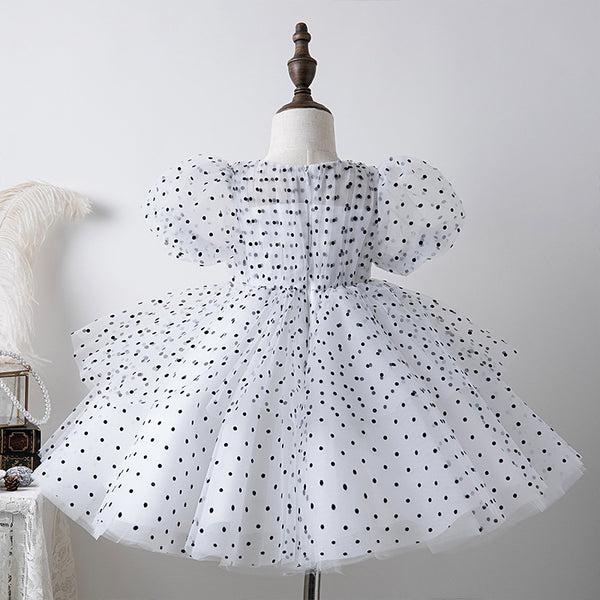 Baby Girl Dress Toddler Prom Baptism Birthday Party Dress Polka Dot Garden Dress