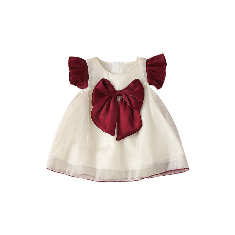 Infant Sweet Dress Toddler Summer Big Bow Dress