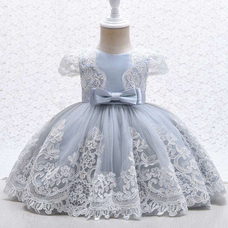 Baby Girl Formal Princess Dresses Easter Dresses Toddler Summer Lace Bow Cute Ball Gowns Birthday Dresses