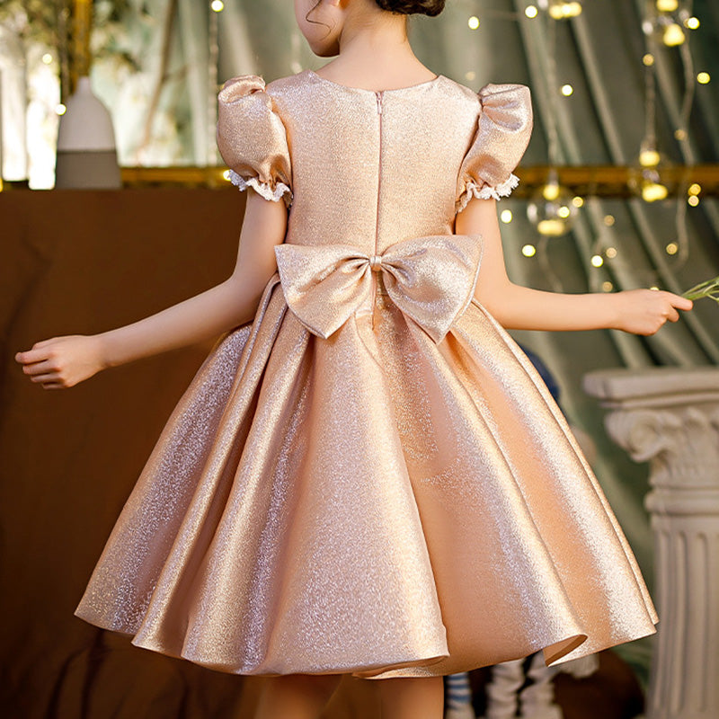 Tollder Girl Princess Dress Summer Vintage Puffy bow Gril Dress Birthday Party Pageant Dress, Pink / 3-4 Years (110cm) Tollder Girl Princess Dress Summer Vintage Puffy bow Gril Dress Birthday Party Pageant Dress, Pink / 3-4 Years (110cm)
