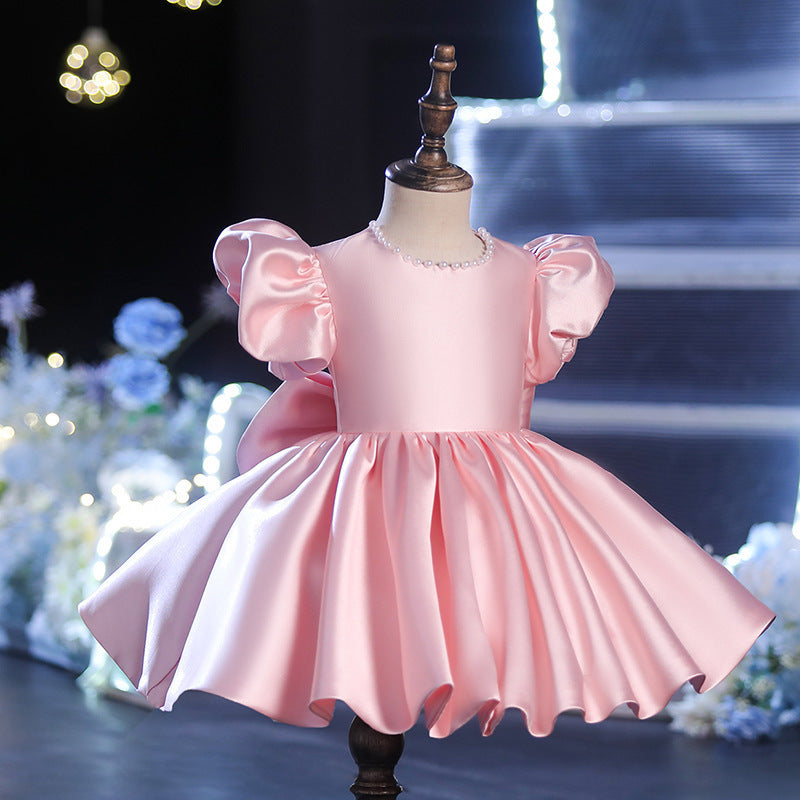 Baby Girl and Toddler Puff Sleeve Puffy Princess Birthday Party Dress