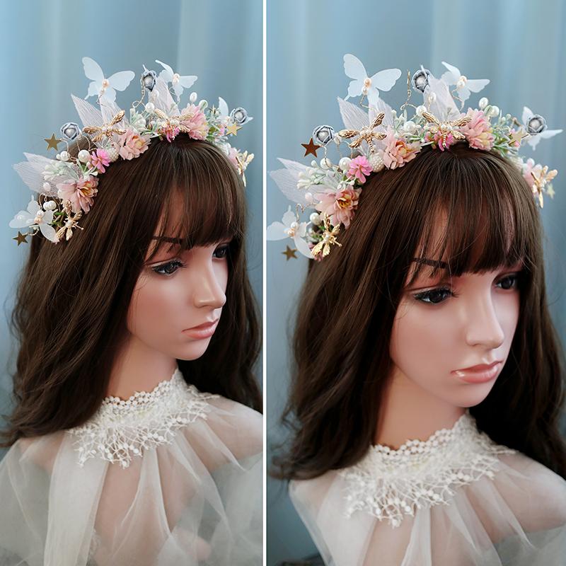 Flower Butterfly Child Crown Princess Corolla Headdress Girl Wreath