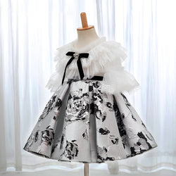 Baby Girl Elegant Summer Lace Print Princess Dress