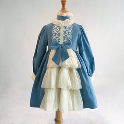 Baby Girl Dress Toddler Ball Gowns Birthday Party Long Vintage Lolita Velvet Dress