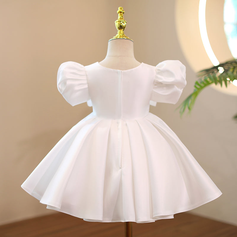 Baby Girl Dress Toddler Flower Baptism Communion Easter Dress Bow Puffy Birthday Cake Dress