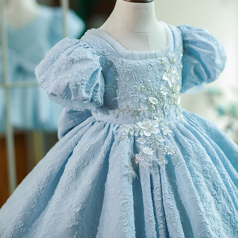 Toddler First Communion Dress Girl Embroidery Wedding Princess Dress
