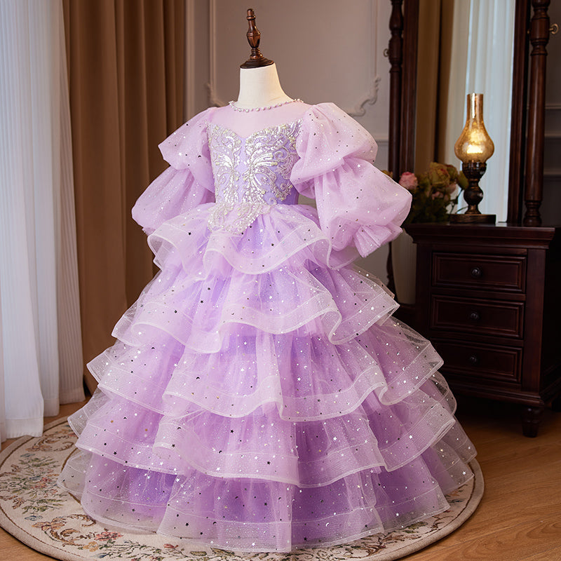 Formal Dresses Easter Outfits For Juniors Flower Girl Dress Children Easter Dress Party Dress Purple Sequins Formal Dresses Easter Outfits For Juniors Flower Girl Dress Children Easter Dress Party Dress Purple Sequins