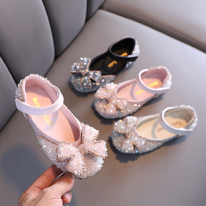 Girl Dress Shoes Summer Toddler Princess Butterfly Diamond Birthday Party Shoes, Grey / EU 23 Girl Dress Shoes Summer Toddler Princess Butterfly Diamond Birthday Party Shoes, Grey / EU 23