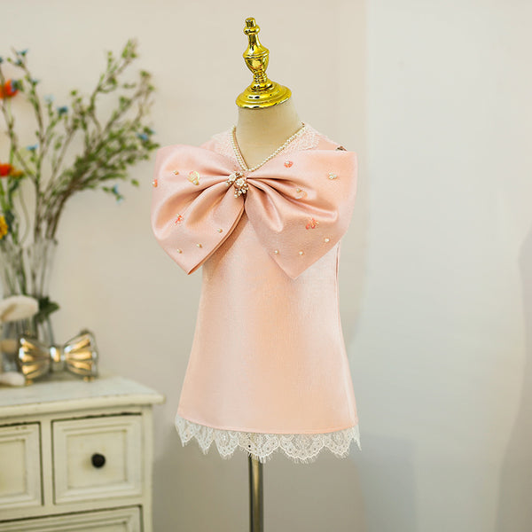 Baby Girl Dress Toddler Big Bow Puffy Birthday Party Dress