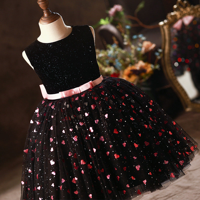 Girls Birthday Formal Dress Baby Girl Christmas Dress Toddler Sequins Puffy Ball Gowns