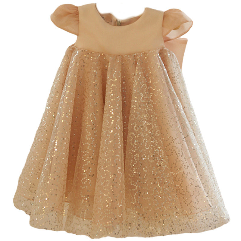 Baby Girl and Toddler Princess Dress Summer Cute Girl Bow Birthday Party Dress