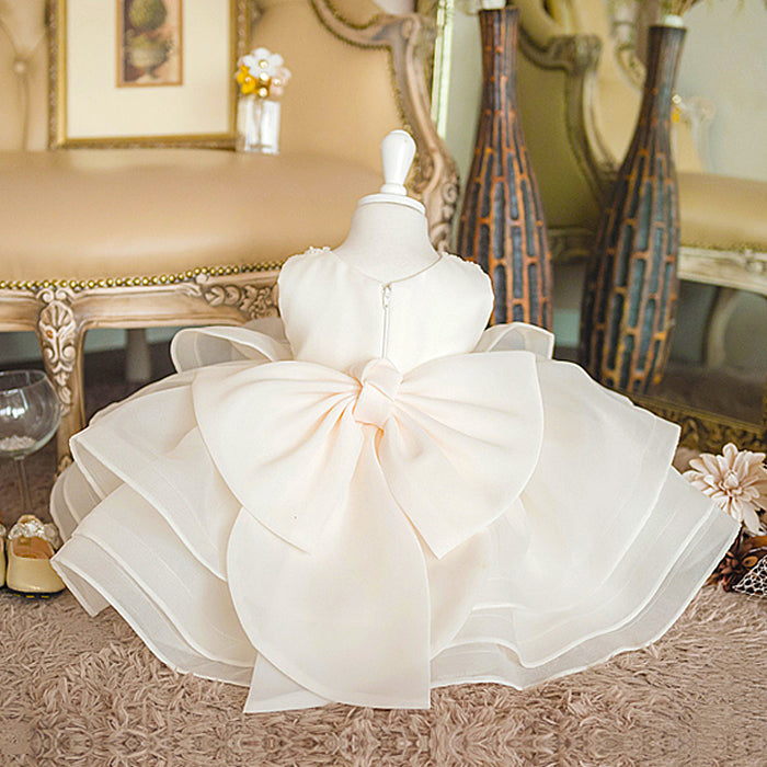designer baptism dresses Piccolo Bacio Couture Girls' Baptism Gown Sabrina Gold Sara's Children's Boutique