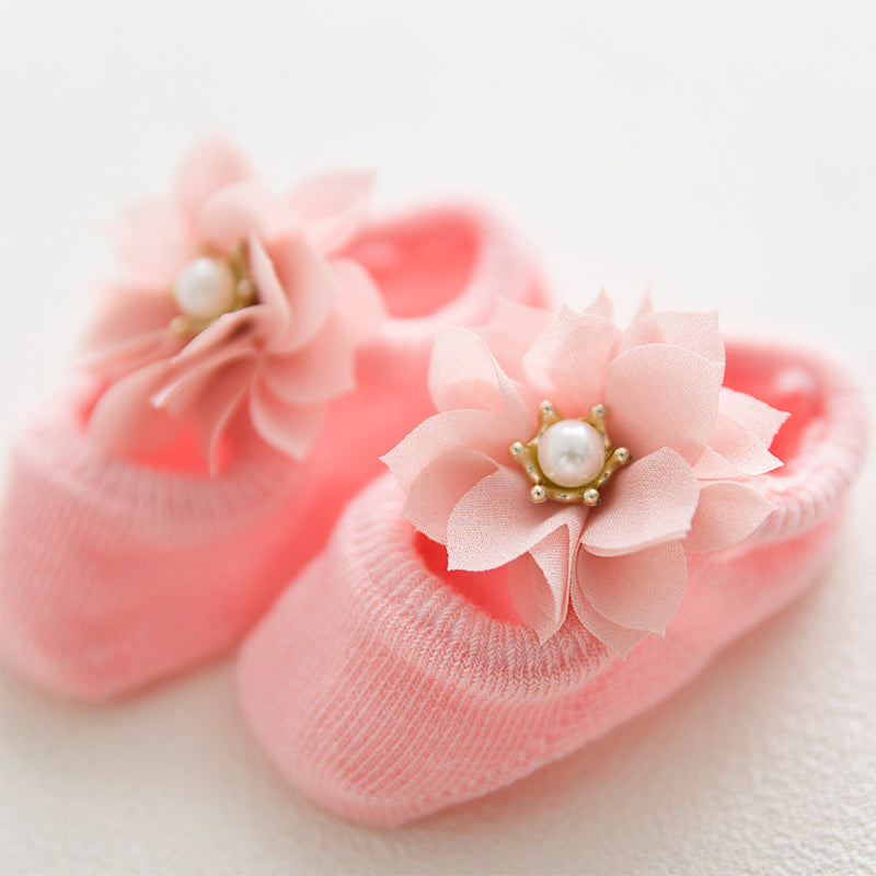 Baby  Thin Cotton Non-slip Princess Style Socks