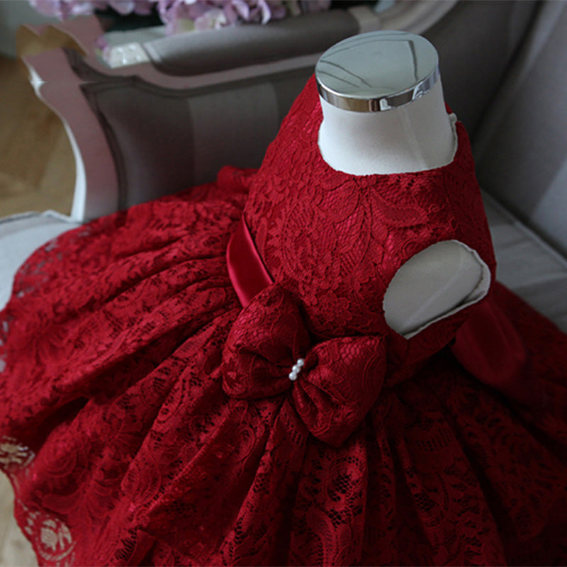 Girl Christmas Dress Baby Girl Formal Princess Dresses Infant Lace Birthday Party Dresses, Red / 18-24 Months (85cm) Girl Christmas Dress Baby Girl Formal Princess Dresses Infant Lace Birthday Party Dresses, Red / 18-24 Months (85cm)