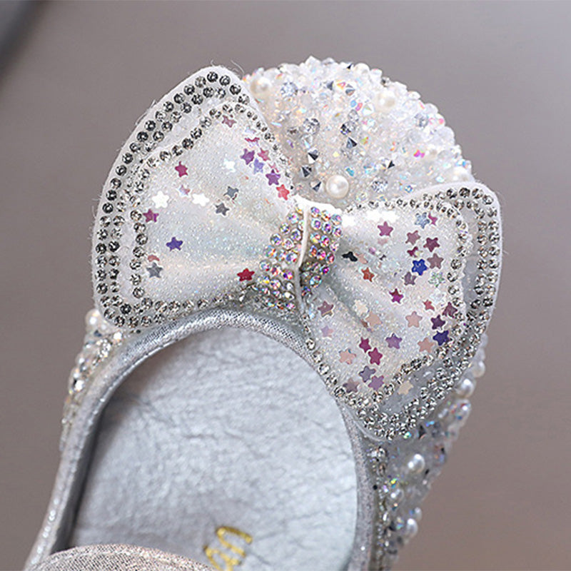 Baby Girl Butterfly Knot Sequins Performance Princess Shoes