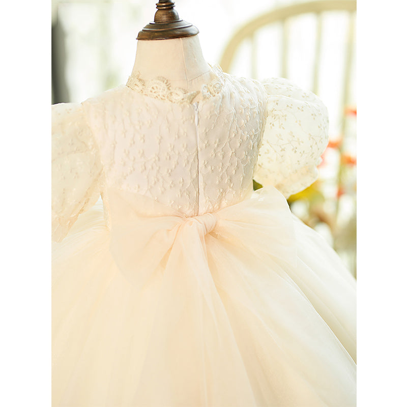 Baby Girl Dress Little Girl White Puffy Beauty Communion Pageant Princess Baptism Dress