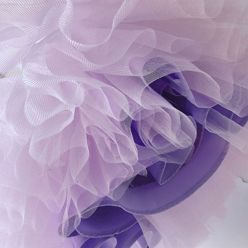 Girl Formal Dresses Baby Girl Easter Dress Princess Party Dress Toddler Summer Purple Mesh Puffy Party Dress