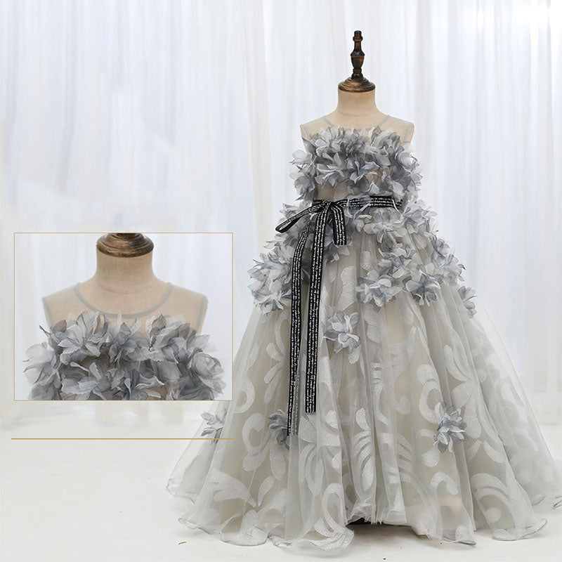 Girl Communion Luxury Party Dress Baby Girl  Multi-Petal Fluffy Formal Pageant Princess Dress