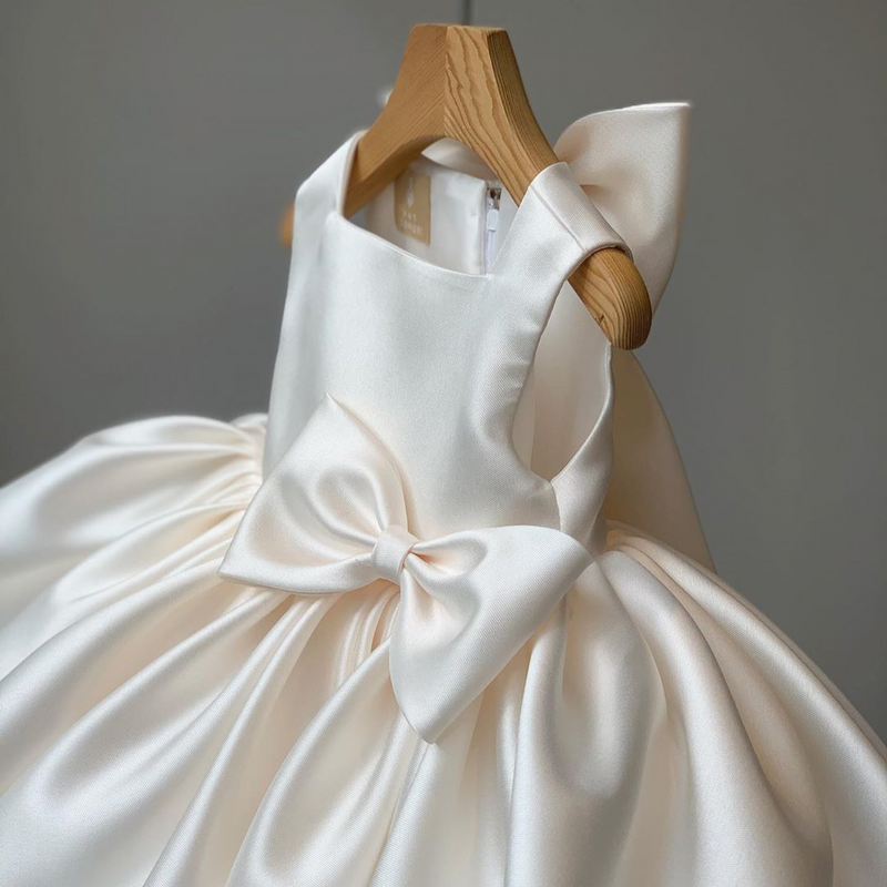 Toddler Elegant Princess Dress with Bows Girl Summer Party Gown Formal Dresses for Kids Toddler Elegant Princess Dress with Bows Girl Summer Party Gown Formal Dresses for Kids